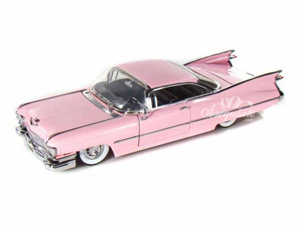 Cadillac Coupe De Ville 1959 rosado. Escala 1:24