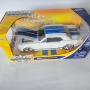 Ford Mustang 1965 blanco con rayas azules. Escala 1:24