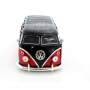 Volkswagen Bus 1962 negro con rojo. Escala 1:24