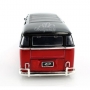 Volkswagen Bus 1962 negro con rojo. Escala 1:24