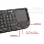 Mini teclado inalámbrico con touchpad