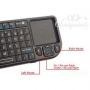 Mini teclado inalámbrico con touchpad