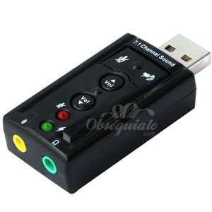 Tarjeta de sonido de 7.1 canales con adaptador USB y teclas funcionales