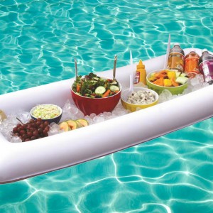 Bandeja buffet hinchable para la piscina