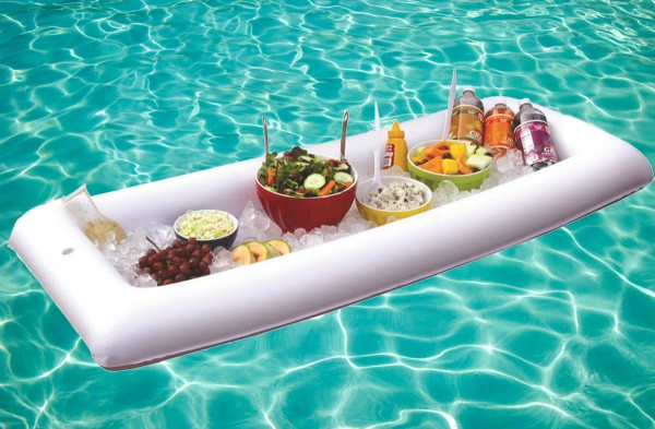 Bandeja buffet inflable para la piscina